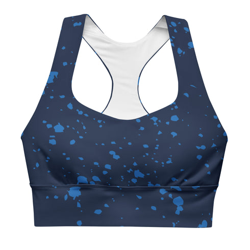 Knottytails Blue Mahi-mahi Longline sports bra